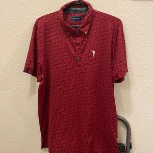 William Murray golf polo maroon with martini glasses
